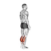 stojeće podizanje listova vlastitom težinom — fitness vježba