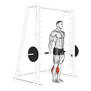 obrnuto podizanje listova na Smith spravi — fitness vježba