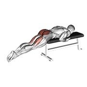 obrnuta hiperekstenzija na ravnoj klupi — fitness vježba