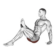 sjedeće istezanje gluteusa — fitness vježba