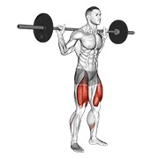 low bar čučanj sa šipkom — fitness vježba