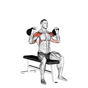 kettlebell sjedeći dvoručni vojnički potisak — fitness vježba