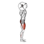 duboki čučanj sa šipkom (pogled sa strane) — fitness vježba