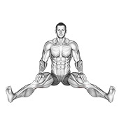 sjedeća poza širokog kuta – sekvenca — fitness vježba