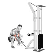 pregibi u čučnju na sajli — fitness vježba