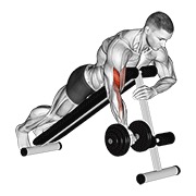 bučice jednoručni pregibi na trbuhu — fitness vježba