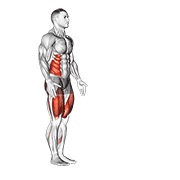 iskorak s rotacijom — fitness vježba