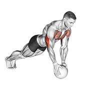 sklek uskim hvatom na medicinki — fitness vježba