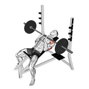 potisak uskim hvatom na pozitivnoj klupi sa šipkom — fitness vježba