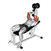bučice ležeća naizmjenična ekstenzija — fitness vježba