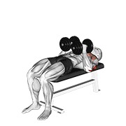 potisak uskim hvatom s bučicama — fitness vježba