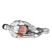 pregibi za biceps u bočnom ležećem položaju — fitness vježba