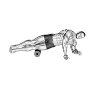 bočno istezanje latissimusa na valjku — fitness vježba