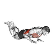 sklek uskim hvatom (na koljenima) — fitness vježba