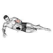 bučice ležeća supinacija na podu — fitness vježba