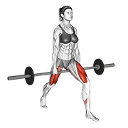 iskorak-čučanj sa šipkom v. 2 — fitness vježba