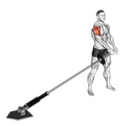 landmine bočno podizanje — fitness vježba