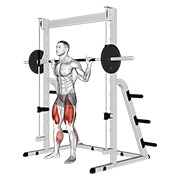 puni čučanj na Smith spravi — fitness vježba