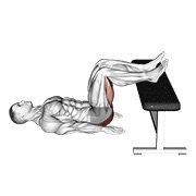 glute most s obje noge na klupi (muški) — fitness vježba