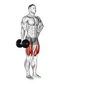 kontralateralni iskorak naprijed s bučicama — fitness vježba
