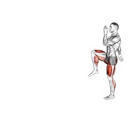 hodajući iskorak s visokim koljenima — fitness vježba